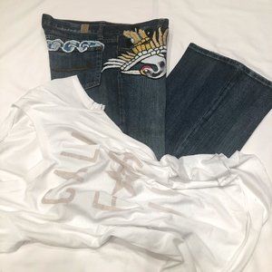 Switch USA Jeans & Hollister Tee SET!